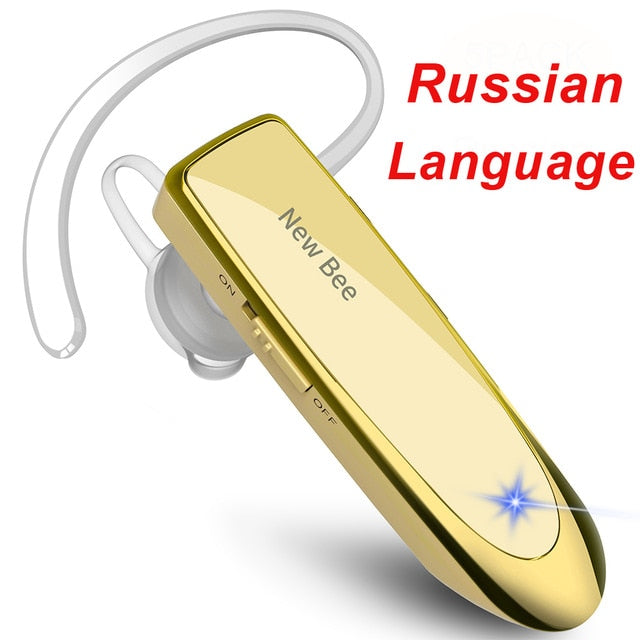 New Bee Original Bluetooth Headset V5.0 Business Earphone Handsfree Headset 24Hrs Talking Driving Headphones with Mic for Phones