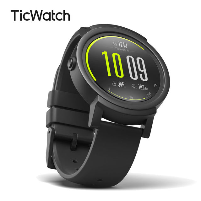 TicWatch E Smart Watch Bluetooth GPS Sport Watch iOS&Android Google Play IP67 Waterproof Long Battery Life Multi-language