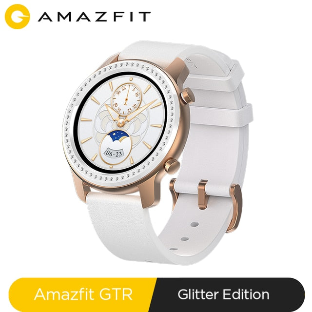 In Stock Glitter Edition New Amazfit GTR 42mm Smart Watch 5ATM women's watch12 Days Battery Music Control For Android IOS phone