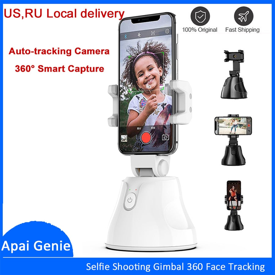 Apai Genie  360 Rotation Face tracking Selfie Stick Tripod Object Tracking Holder Camera Gimbal for Photo Vlog Live Video Record