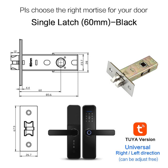 New X5  Waterproof Tuya Biometric Fingerprint Lock, Security Intelligent Smart Lock With WiFi APP Password RFID Door Lock