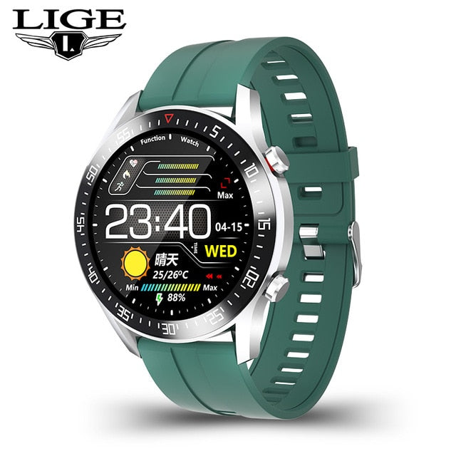 LIGE 2020 fashion Full circle touch screen Mens Smart Watches  IP68 Waterproof Sports Fitness Watch Luxury Smart Watch for men