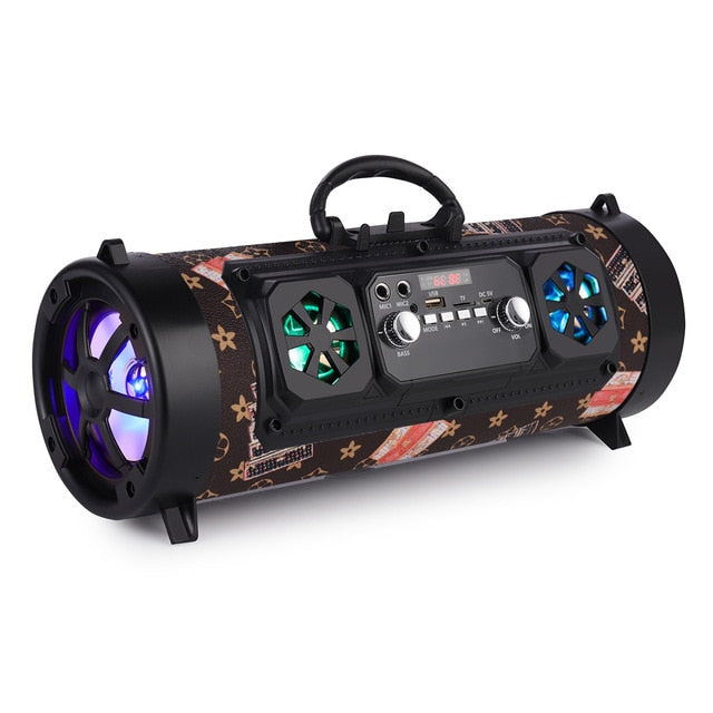 16W Portable Column Bluetooth Speaker Move KTV 3D Sound System Sound Bar Subwoofer Music Wireless Speaker FM Radio USB