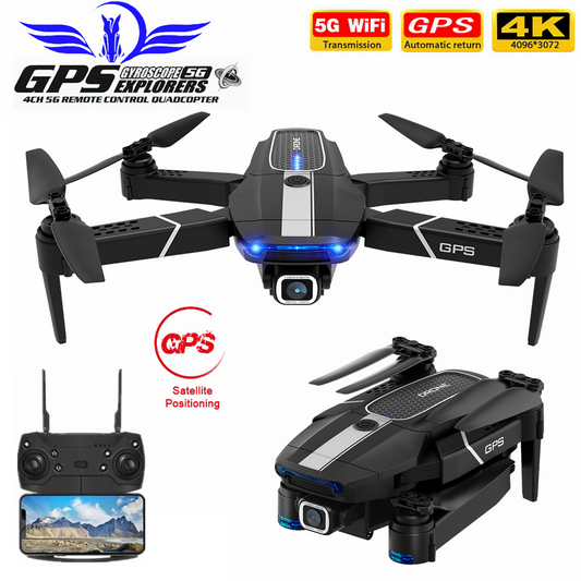 FEMA E525 E525S GPS Drone with 4K / 1080P 5G Wifi FPV HD Wide Angle Camera Foldable Mini Dron RC Quadcopter Follow Me VS E520S