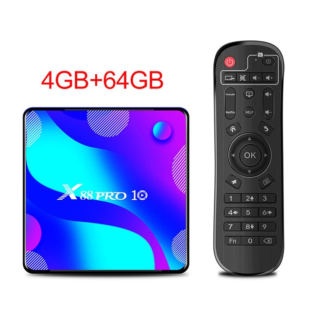 2020 Smart TV Box Android 10 X88 PRO 10 Max 4GB 64GB TVBOX Rockchip RK3318 4K 60fps USB3.0 Google PlayStore Youtube Set top Box