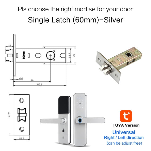 New X5  Waterproof Tuya Biometric Fingerprint Lock, Security Intelligent Smart Lock With WiFi APP Password RFID Door Lock
