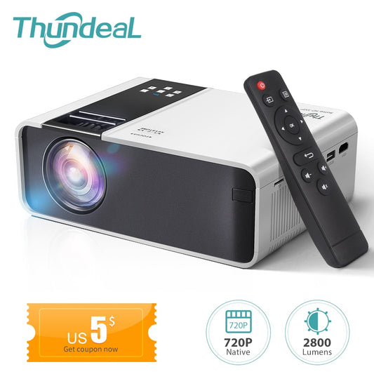 ThundeaL HD Mini Projector TD90 Native 1280 x 720P LED Android WiFi Projector Video Home Cinema 3D HDMI Movie Game Proyector