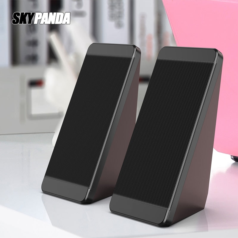 USB Wired Computer Speakers 2 Pieces PC Elevation Angle Horns for Laptop Desktop Phone Audio Speaker Multimedia Loudspeaker