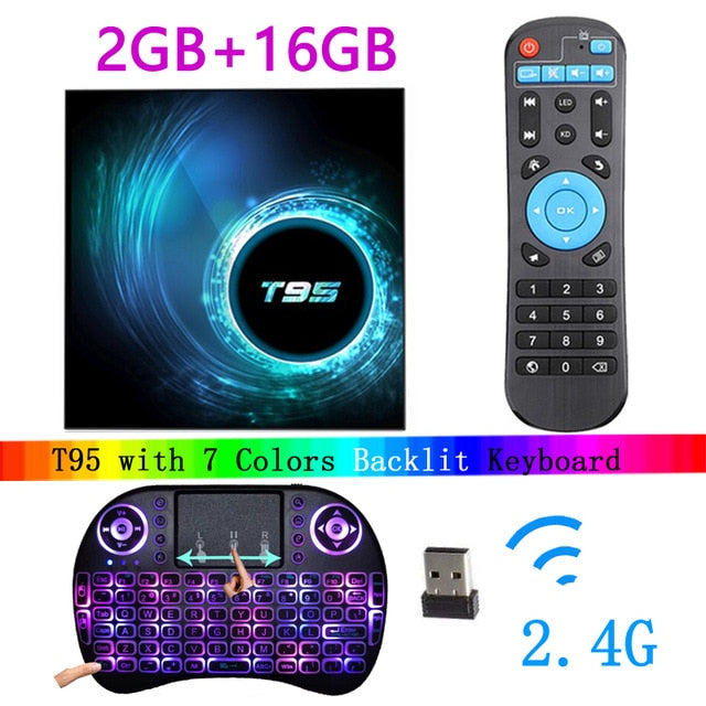 2020 Latest T95 Smart Tv Box Android 10 6k 2.4g & 5g Wifi Bluetooth 5.0 4g 16g 32gb 64gb 4k Quad Core Set-Top Box Media Player
