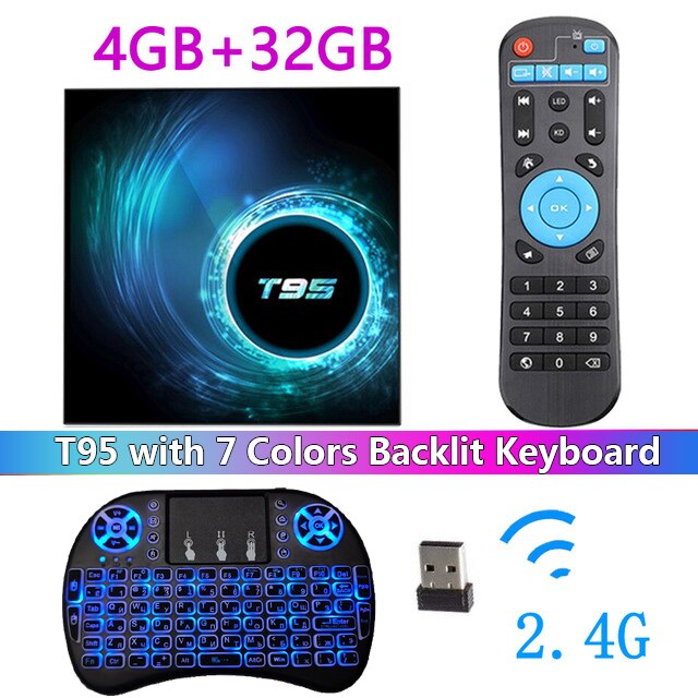 Android 10 T95 Smart Tv Box Youtube HD 6K 2.4G&5G Wifi 4GB 32GB 64GB Google Voice Assistant Bluetooth TV Receiver Media Player