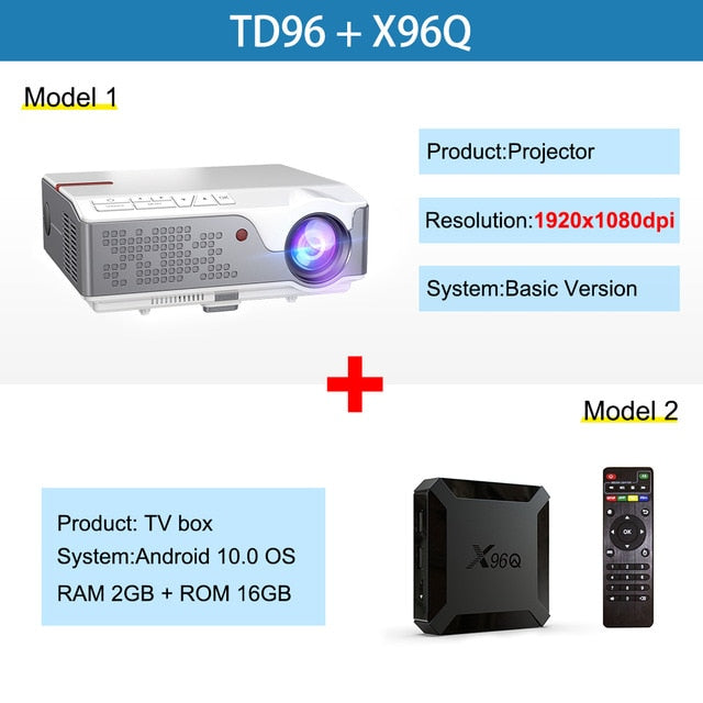 ThundeaL Full HD 1080P Projector TD96 TD96W Android WiFi LED Proyector Native 1920 x 1080P 3D Home Theater Smart Phone Beamer