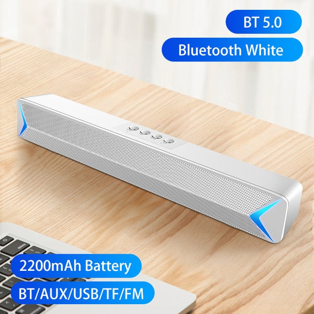 2021 TV Sound Bar AUX USB Wired and Wireless Bluetooth Home Theater FM Radio Surround Sound Bar PC Speaker Computer Soundbar