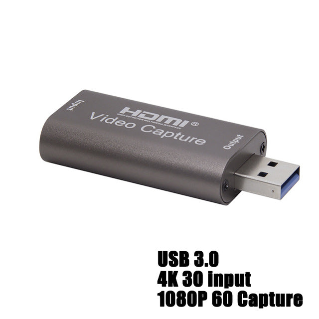 4K Video Capture Card USB 3.0 USB2.0 HDMI-compatible Grabber Recorder for PS4 Game DVD Camcorder Camera Recording Live Streaming