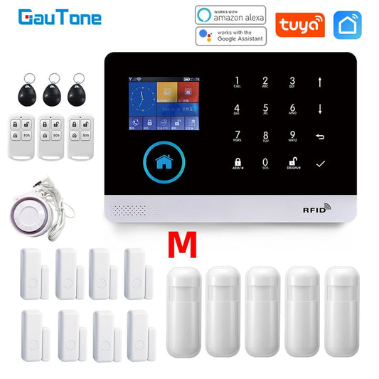 GauTone PG103 Alarm System for Home Burglar Security 433MHz WiFi GSM Alarm Wireless Tuya Smart House App Control