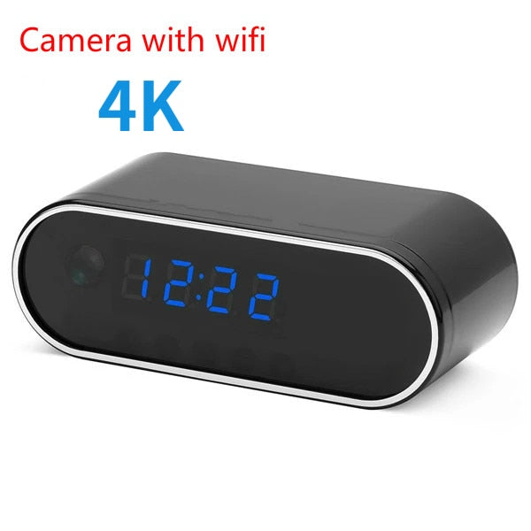 4K 1080P HD Clock Camera Wireless WIFI Camera Micro Cam IR Night View Alarm Camcorder Digital Watch Video Mini DVR Small Cam