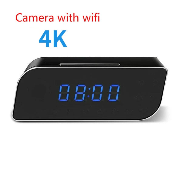 4K 1080P HD Clock Camera Wireless WIFI Camera Micro Cam IR Night View Alarm Camcorder Digital Watch Video Mini DVR Small Cam