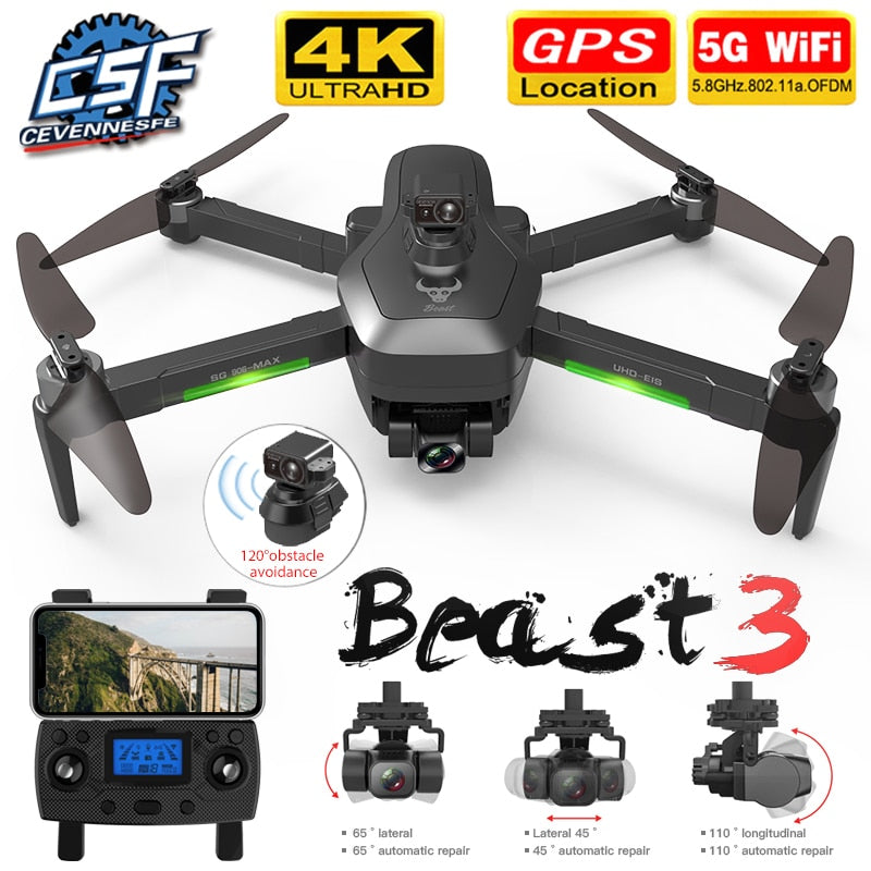 2021 NWE SG906 Pro 2 / SG906 MAX Drone 4k HD 3-Axis Gimbal Camera 5G WIFI GPS Professional Quadcopter Obstacle Avoidance Dron
