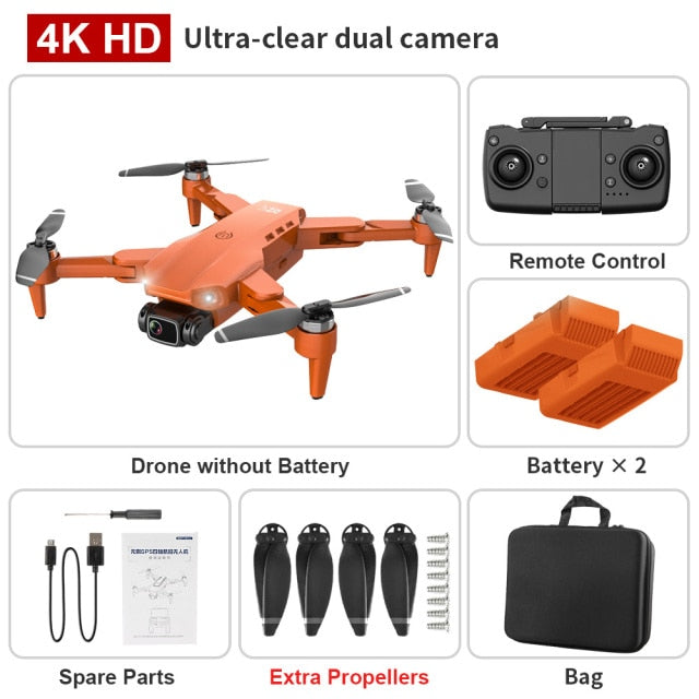 L900PRO GPS Drone 4K Dual HD Camera Professional Aerial Photography Brushless Motor Foldable Quadcopter RC Distance 1200M
