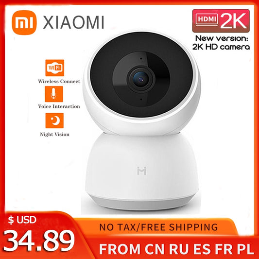 Xiaomi Mi Smart Camera 2K 1296P HD 360 Angle WIFI Night Webcam Video IP Camera Indoor Cameras Baby Security Monitoring MiHome