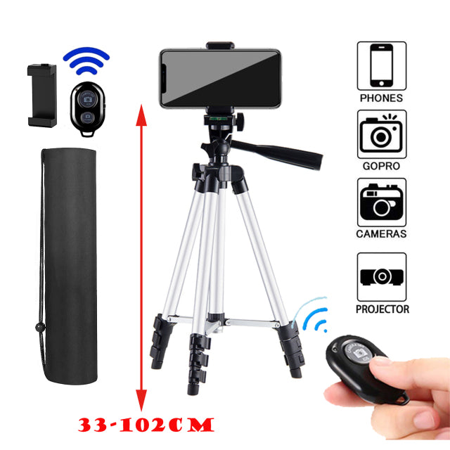 DSLR Flexible Tripod Extendable Travel Lightweight Stand Remote Control For Mobile Cell Phone Mount Camera Gopro Live Youtube