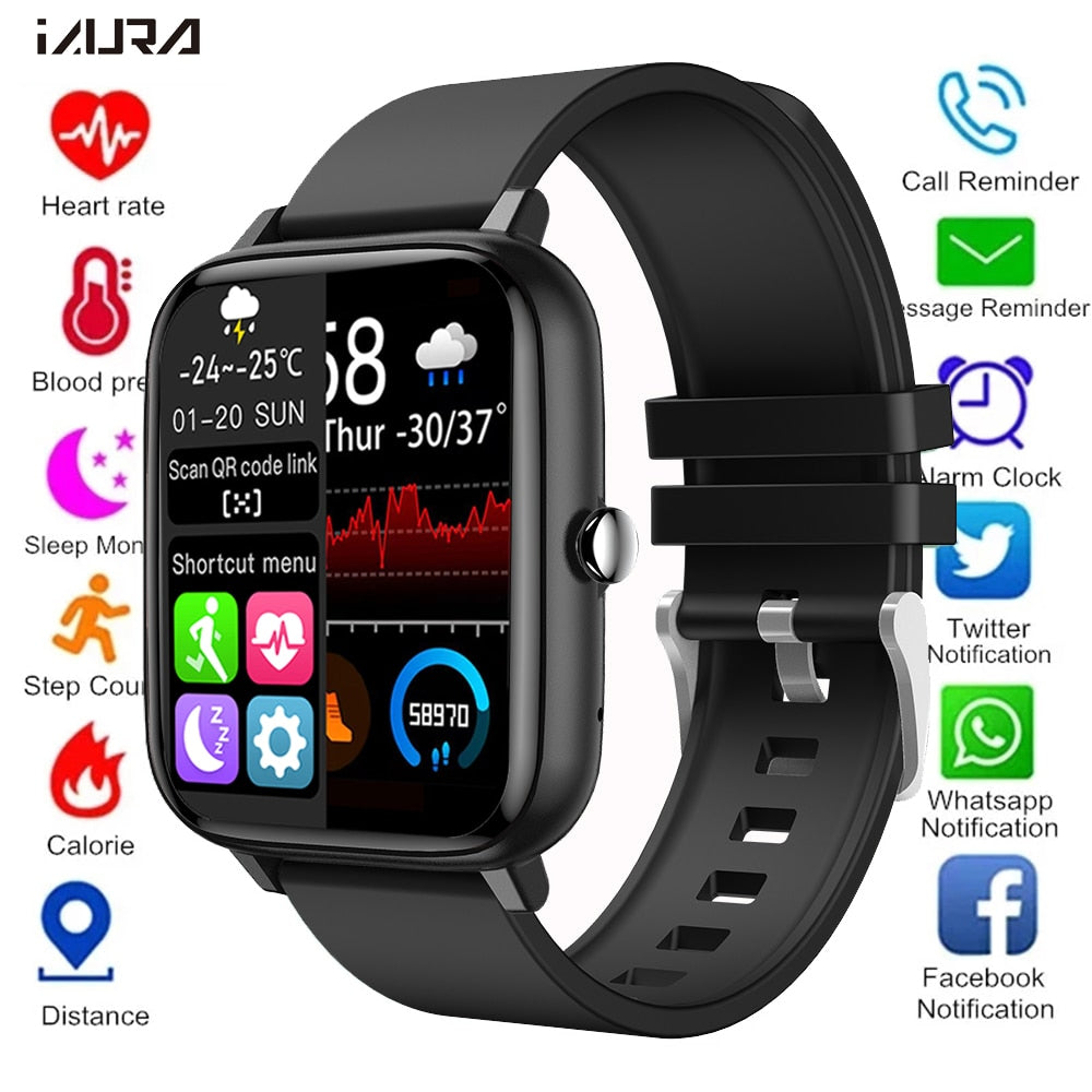 2021 Smart Watch Men Women Heart Rate Fitness Tracker Bracelet Watch Bluetooth Call Waterproof Sport Smartwatch For Android IOS