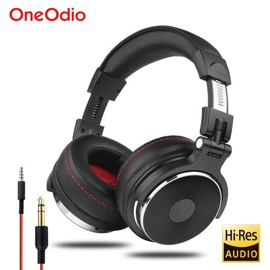 Oneodio Wired Professional Studio Pro DJ Headphones With Microphone Over Ear HiFi Monitor Music Headset Earphone For Phone PC