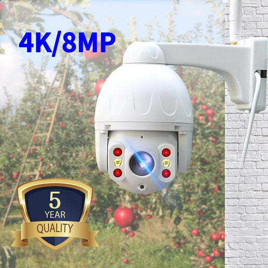 N_eye ip camera 8MP 4K HD outdoor Camera waterproof with color night vision PTZ Security wifi smart security camera 360° camera