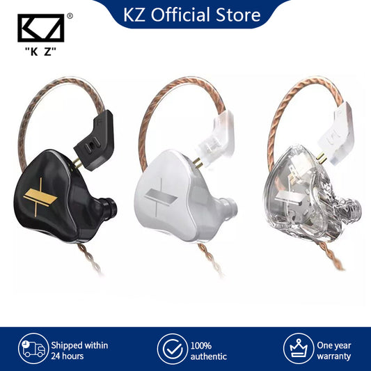 KZ EDX Earphones 1 Dynamic HIFI Bass Earbuds In Ear Monitor Headphones Sport Noise Cancelling Headset