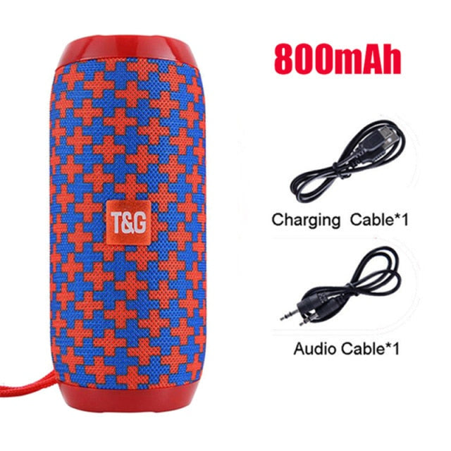 Portable Speaker Wireless Bluetooth-compatible Column Waterproof Outdoor USB AUX TF FM Radio Subwoofer Loudspeaker caixa de som