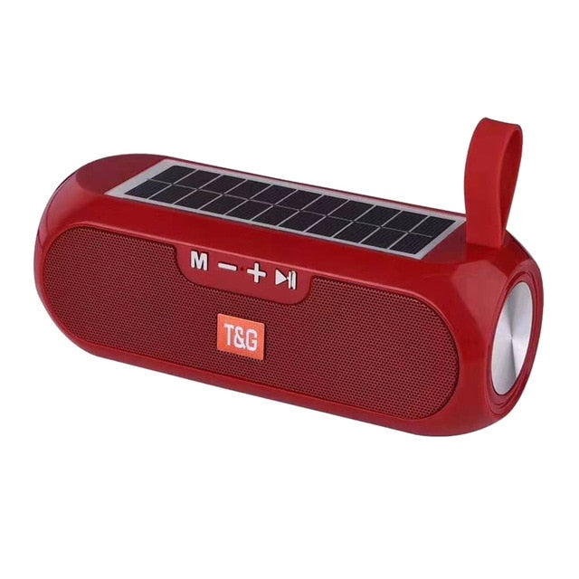 YABA Portable Column Speaker Wireless Bluetooth-compatible Stereo Music Box Solar Power Bank Boombox waterproof USB AUX FM radio