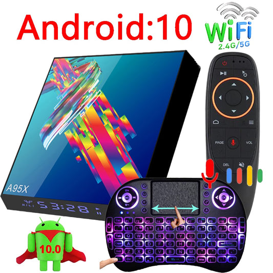 A95X R3 Plus Smart Tv Box Android 10 6k 2G 16G 4G 32G 64G  2.4G & 5G WIFI Support BT Youtube Quad Core Mini Media Player