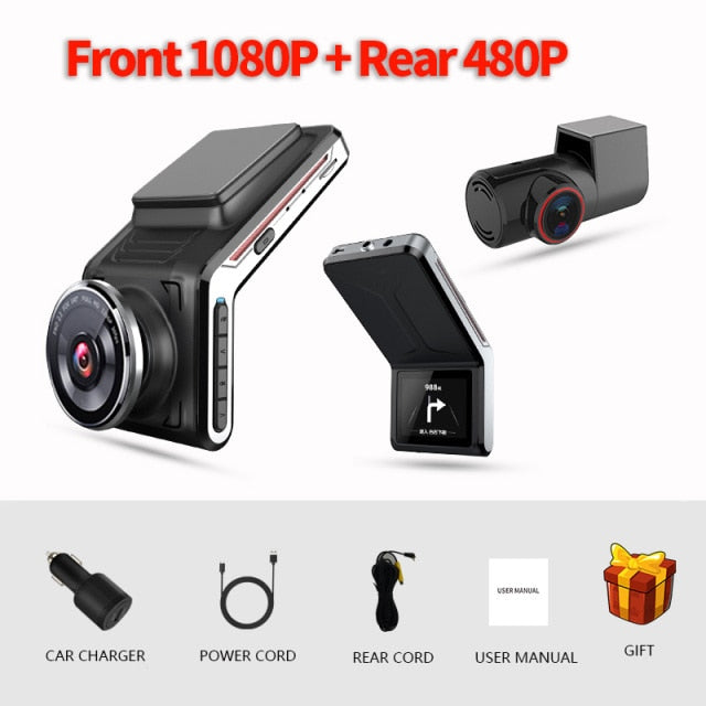 Sameuo U2000 dash cam front and rear 4k 2160P 2 camera CAR dvr wifi dashcam Video Recorder Auto Night Vision 24H Parking Monitor
