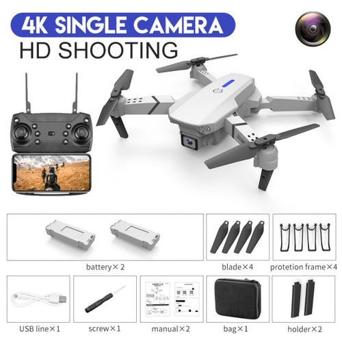 2021 New Quadcopter E88 Pro WIFI FPV Drone With Wide Angle HD 4K 1080P Camera Height Hold RC Foldable Quadcopter Dron Gift Toy