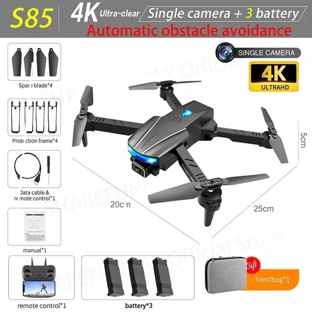 New S85 Pro Rc Mini Drone 4k Profesional HD Dual Camera Fpv Drones With infrared obstacle avoidance Rc Helicopter Quadcopter Toy