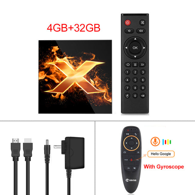 VONTAR X1 Smart tv box android 10 4g 64gb 4K 1080p 2.4G&5G Wifi BT Google Voice Assistant Youtube Player TVBOX Set Top Box