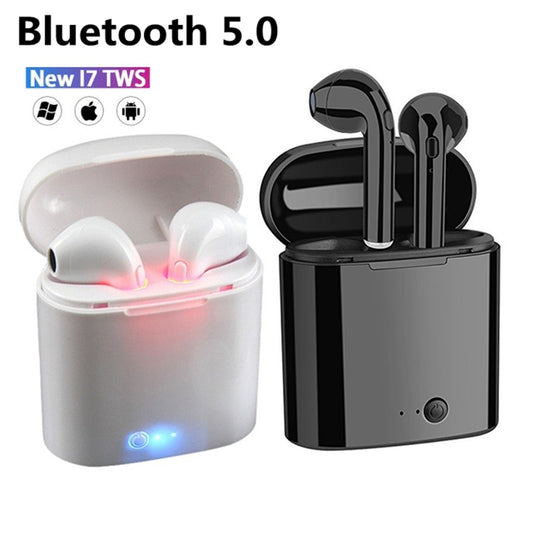 I7s TWS Bluetooth Earphone wireless Earbuds For All Smart Phone Sport Headphones Stereo Headphones Charging compartment headset