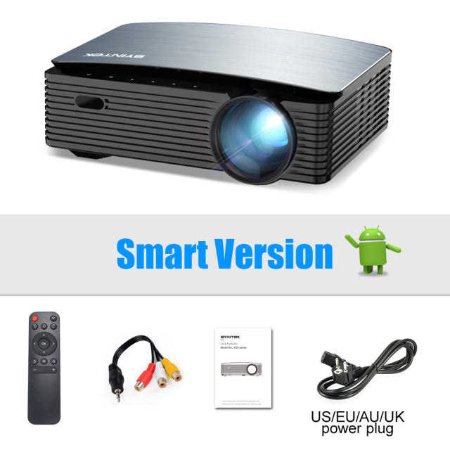 BYINTEK K25 Full HD 4K 1920x1080P LCD Smart Android 9.0 Wifi LED Video Home Theater Cinema 1080P Projector for Smartphone
