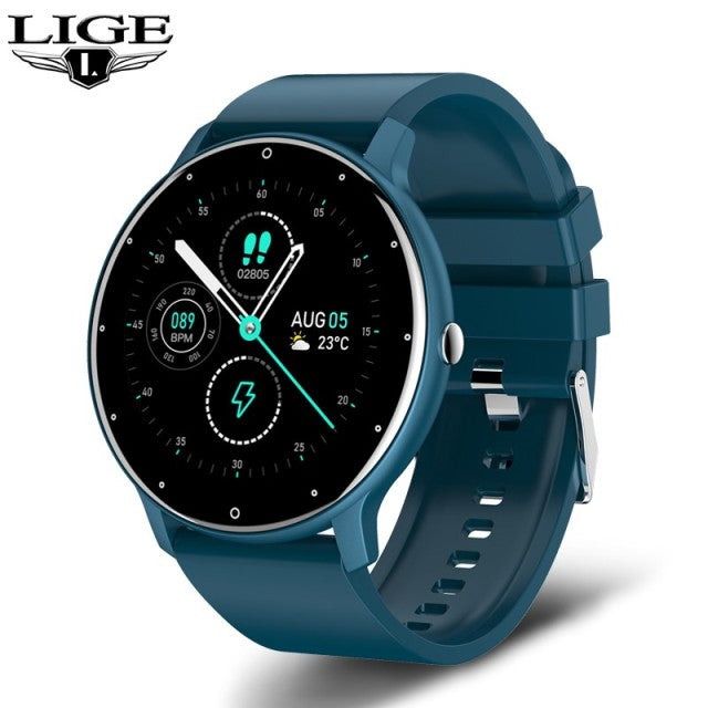 LIGE 2022 Fashion Smart Watch Men Fitness Bracelet Heart Rate Blood Pressure Monitoring Sports Tracker Smartwatch Gift for Women