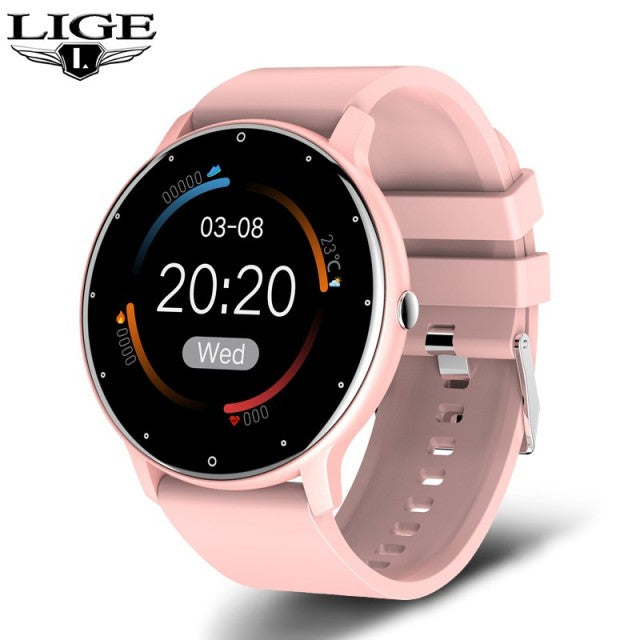 LIGE 2022 Fashion Smart Watch Men Fitness Bracelet Heart Rate Blood Pressure Monitoring Sports Tracker Smartwatch Gift for Women
