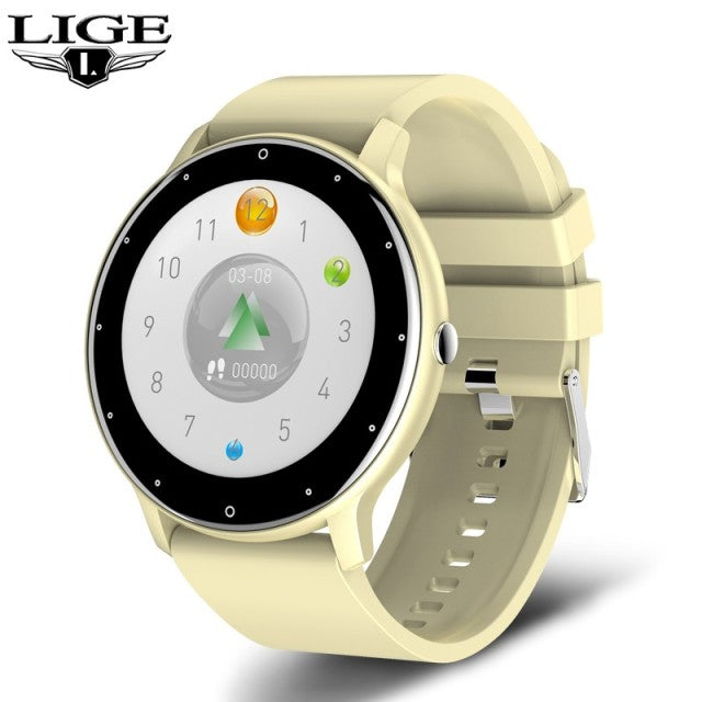 LIGE 2022 Fashion Smart Watch Men Fitness Bracelet Heart Rate Blood Pressure Monitoring Sports Tracker Smartwatch Gift for Women