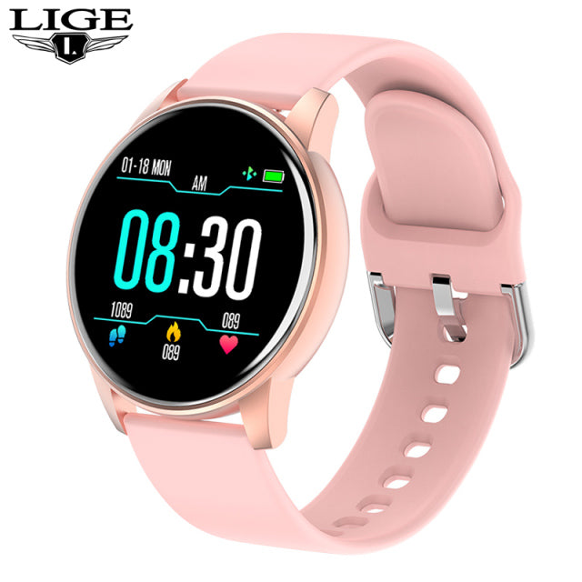 LIGE 2022 Fashion Smart Watch Men Fitness Bracelet Heart Rate Blood Pressure Monitoring Sports Tracker Smartwatch Gift for Women