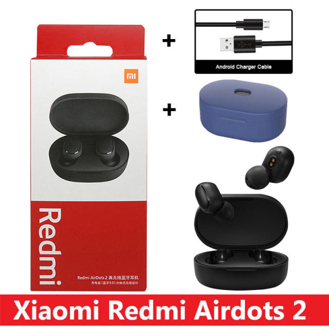 New Original Xiaomi Redmi AirDots 2 Wireless Earphone Bluetooth 5.0 Headset Mi Ture Wireless Headphones Earbuds In-Ear Earphones