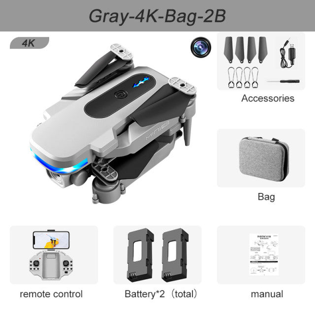 New KY910 Mini Drone 4K Professional HD Dual Camera 2.4G Wifi FPV Foldable RC Quadcopter Aerial Photography Aircraft