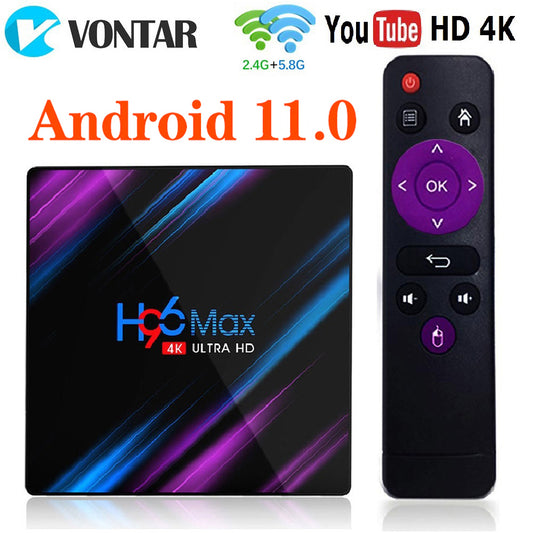 H96 MAX RK3318 Smart TV Box Android 11 4G 64GB 32G 4K Youtube Wifi BT Media player H96MAX TVBOX Android10 Set top box 2GB16GB
