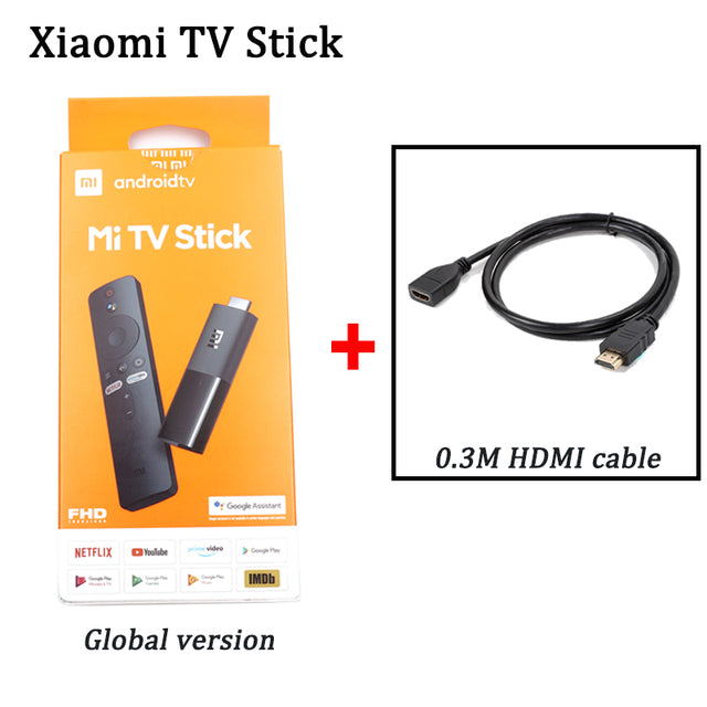 Xiaomi Mi TV Stick Global Version Android TV FHD HDR Quad Core HDMI-compatible 1GB+8GB Bluetooth Wifi Netflix Google Assistant