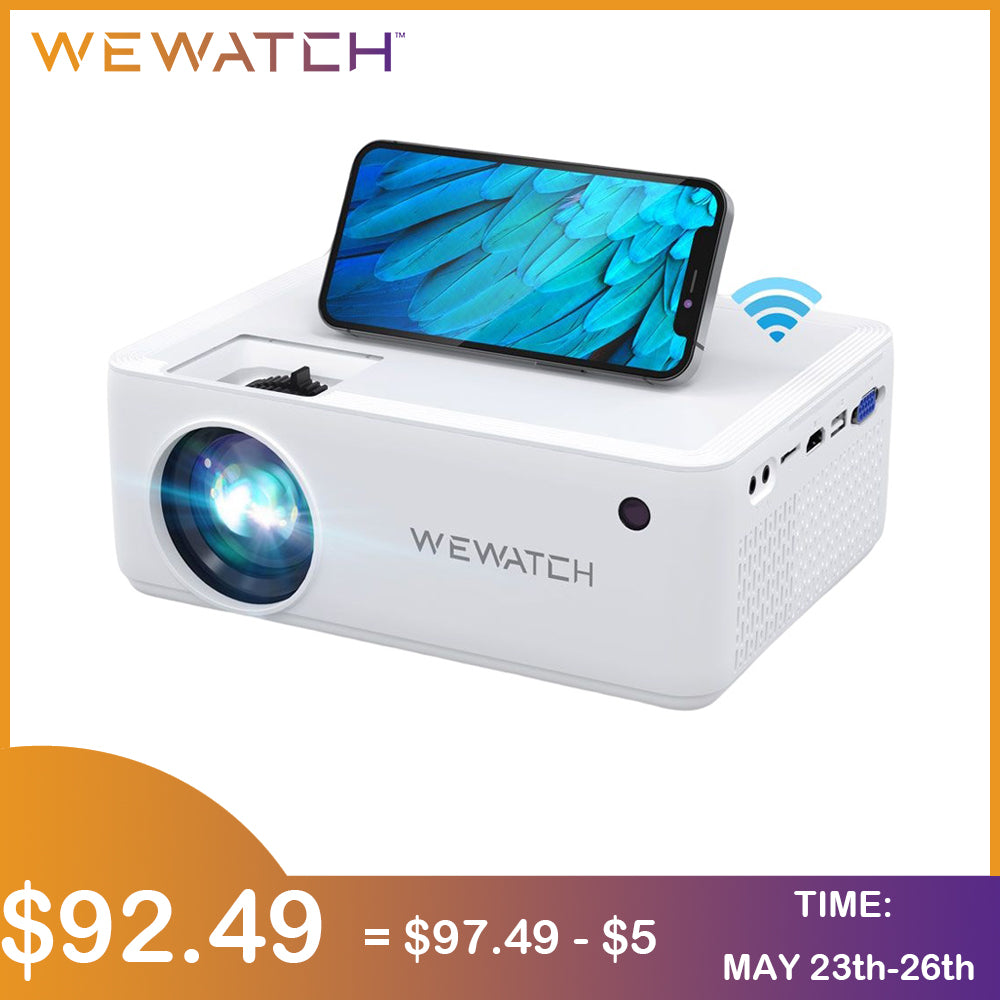 WEWATCH V10 8500Lumens LED Portable Projector Native 1280*720 HD 1080P Supported Home HDMI Theater Mini Outdoor Movie Proyectors
