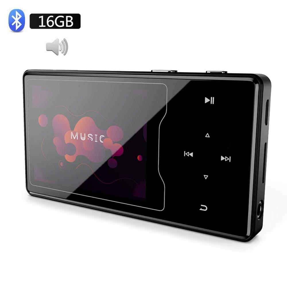 MP3 Player Bluetooth4.2 with Speaker 16GB 2.4Inch HD Big Color Screen HIFI Lossless Sound Music Player, Support SD up to 128GB